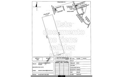 Terreno en Venta en esquina, en Dzitya, San Antonio Hool